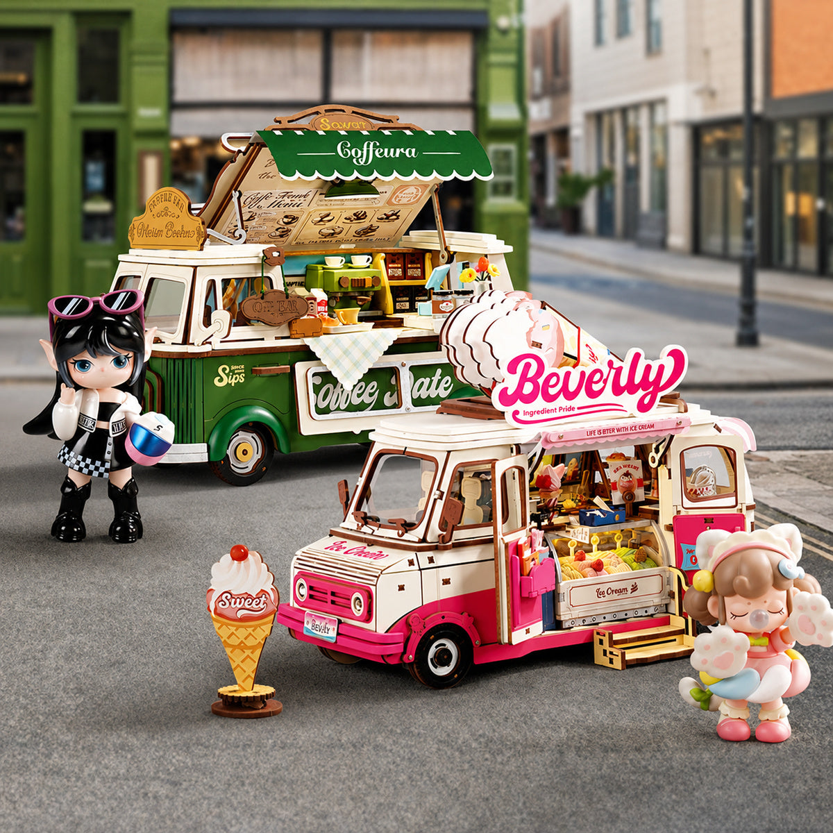 Robotime Leo's Coffee Truck 3D DIY Wooden Puzzle