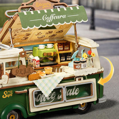 Robotime Leo's Coffee Truck 3D DIY Wooden Puzzle
