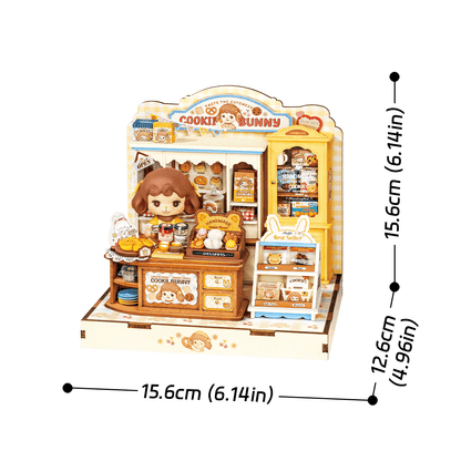 Robotime Cookii Bunny's Cookie Shop DIY Miniature 3D House