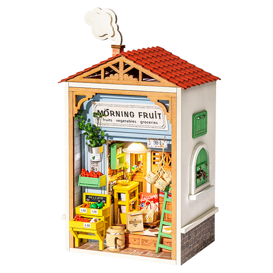 Robotime Morning Fruit Store DIY Miniature Dollhouse Kit