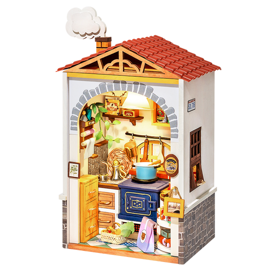 Robotime Mini Town Series Flavour Kitchen DIY Miniature Dollhouse Kit