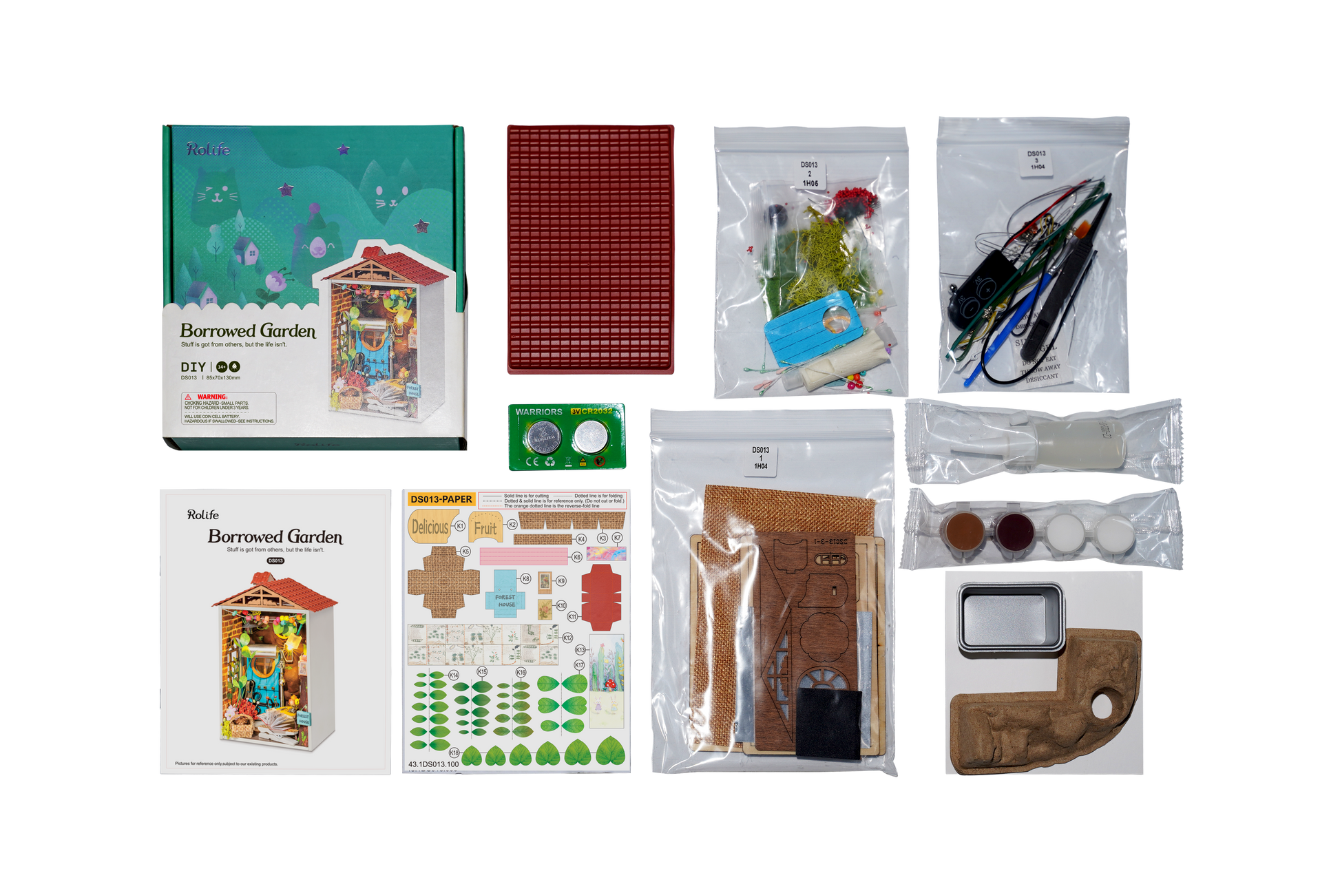 Robotime Mini Town Series Borrowed Garden DIY Miniature Dollhouse Kit