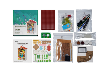 Robotime Mini Town Series Borrowed Garden DIY Miniature Dollhouse Kit