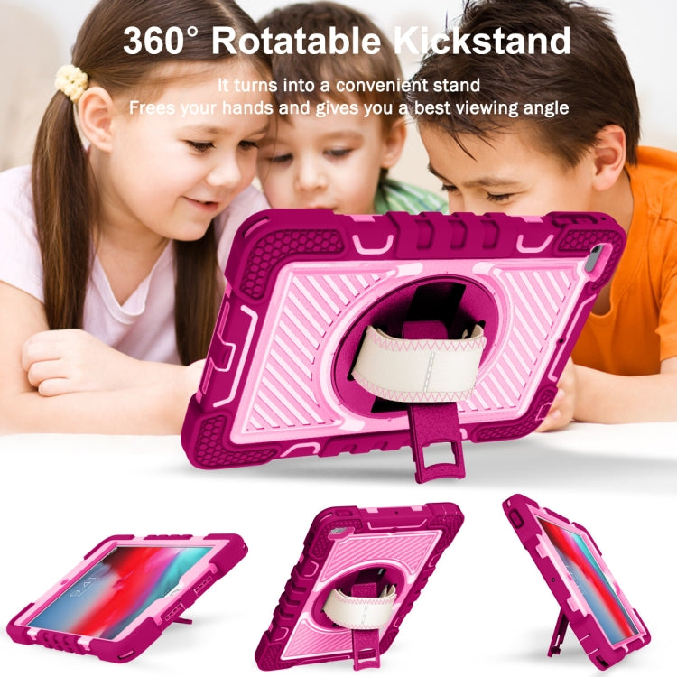 Shockproof Cover With Rotating Stand & Shoulder Strap iPad Mini 4 & Mini 5 Pink