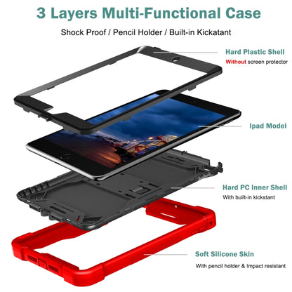 Rugged Shockproof Cover With Stand For iPad Mini 4 & Mini 5 Red