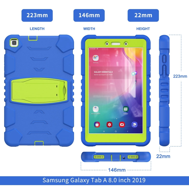 Shockproof Cover With Stand & Hand & Shoulder Strap Galaxy Tab A8 2019 T290 Blue