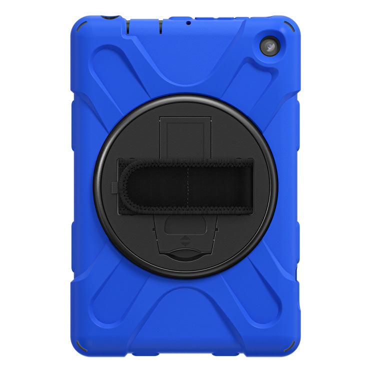 Shockproof Cover With Stand & Hand & Shoulder Strap for Amazon Fire 7 2022 Blue