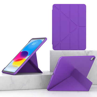 Apple iPad 10th Gen 2022 10.9 inch Origami Flip Cover & Stand With Pen Holder Purple