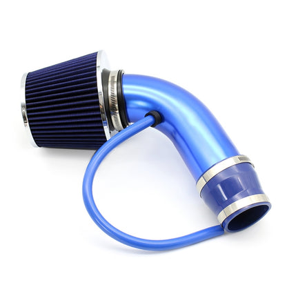 Universal High Performance Cold Air Intake Cone Filter Kit 76mm Diameter Blue
