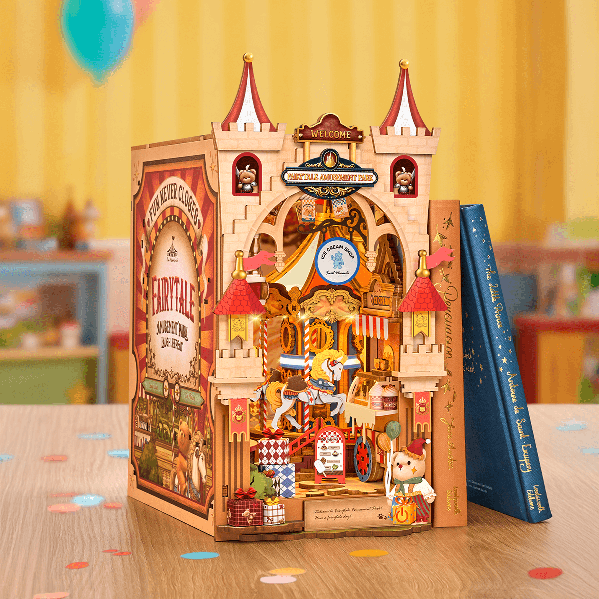 Robotime Fairytale Amusement Park DIY Book Nook Shelf Insert 3D House