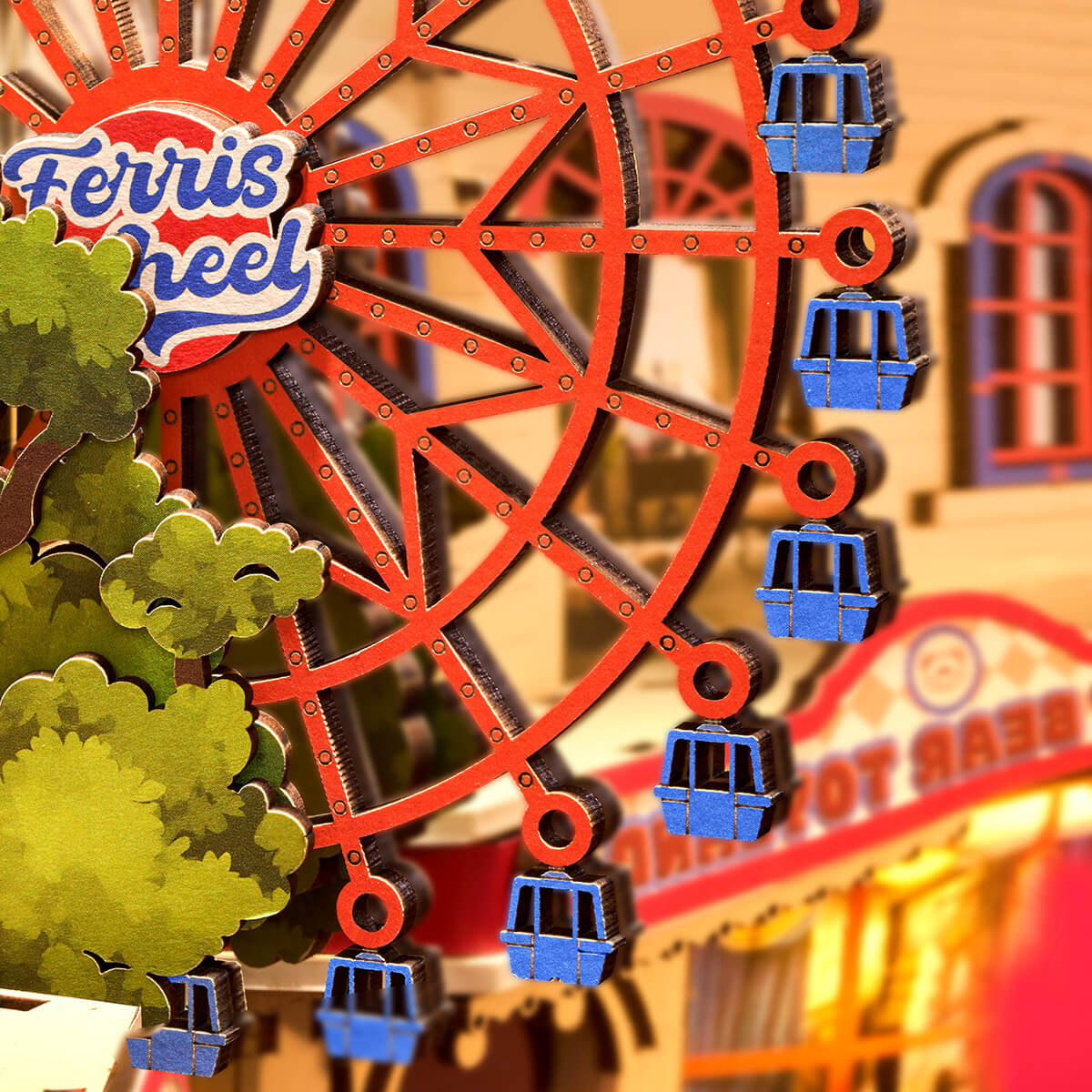 Robotime Fairytale Amusement Park DIY Book Nook Shelf Insert 3D House