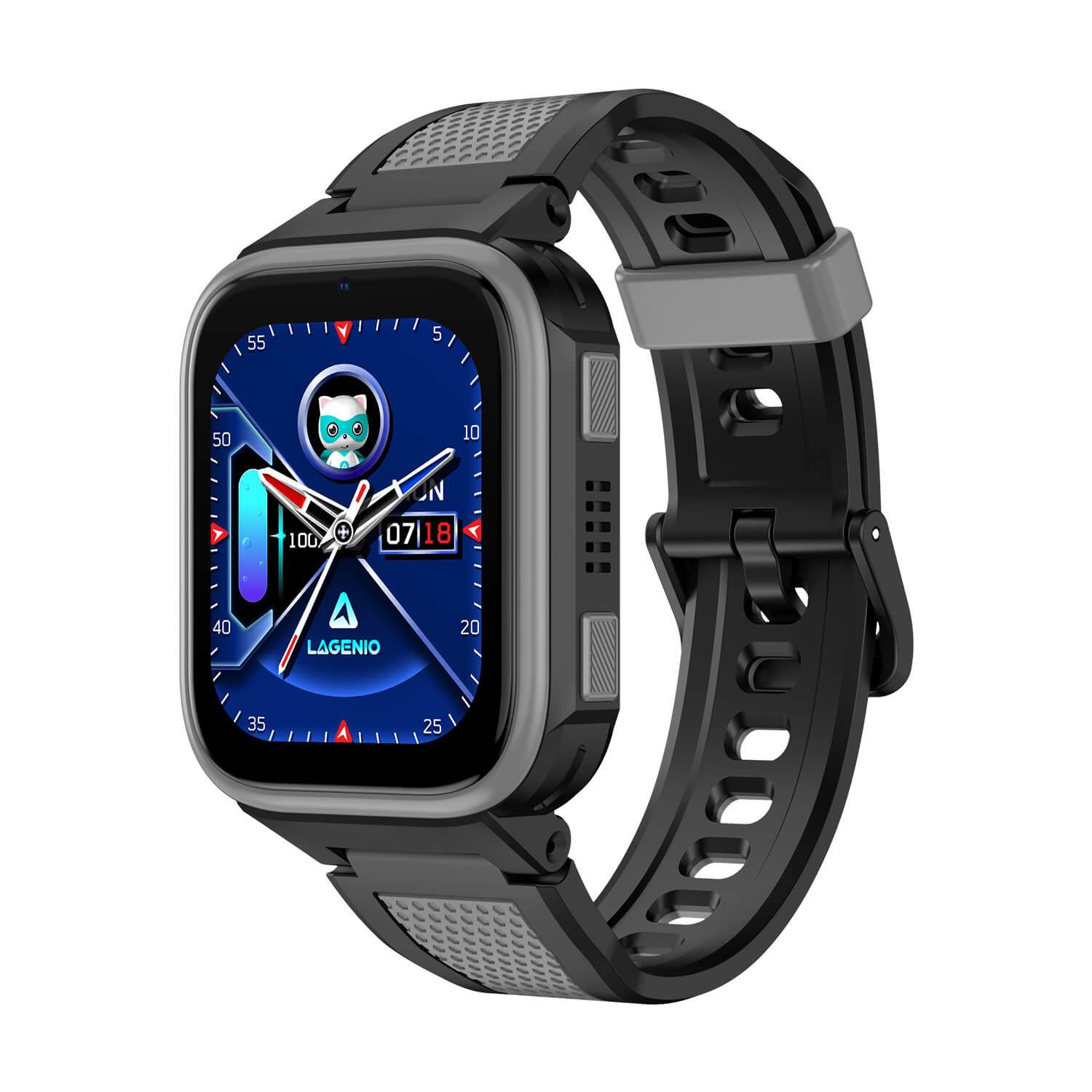 LAGENIO K10 Kids Phone Smart Watch & GPS Tracker With Parental Control App - Black