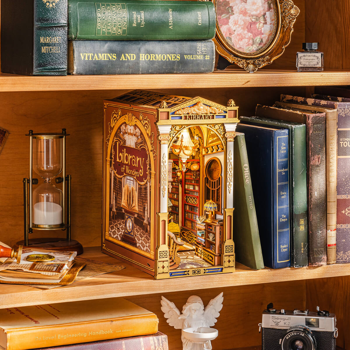 Robotime Library of Wonders DIY Book Nook Shelf Insert 3D House