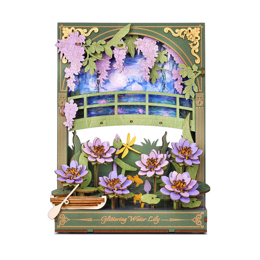 Robotime Glittering Water Lily Wall Art 3D Wooden Puzzle