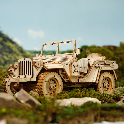 Robotime Army Jeep Scale Model DIY 3D Wooden Puzzle