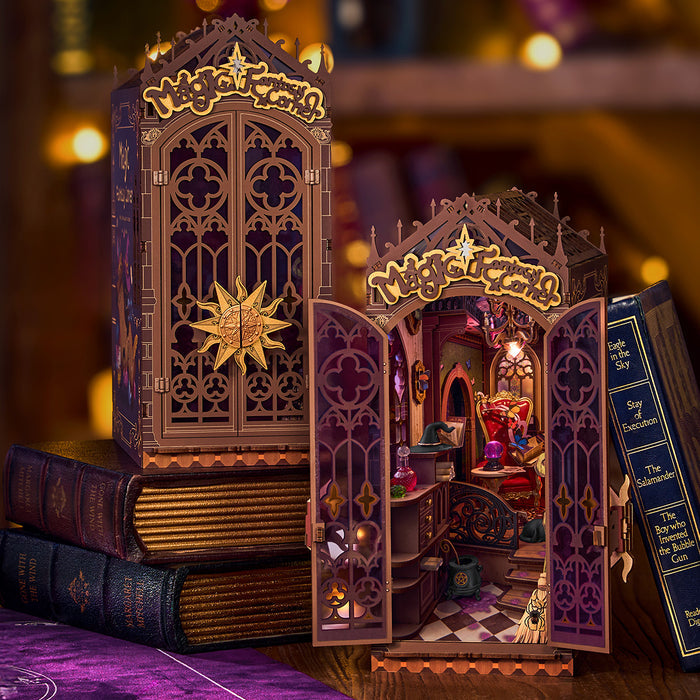 Robotime Magic Fantasy Corner DIY Book Nook Shelf Insert 3D House