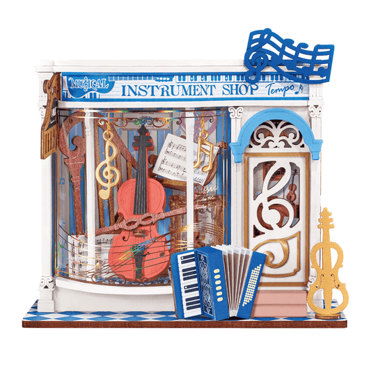 Robotime Melody Instrument Shop DIY Miniature House