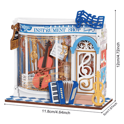 Robotime Melody Instrument Shop DIY Miniature House