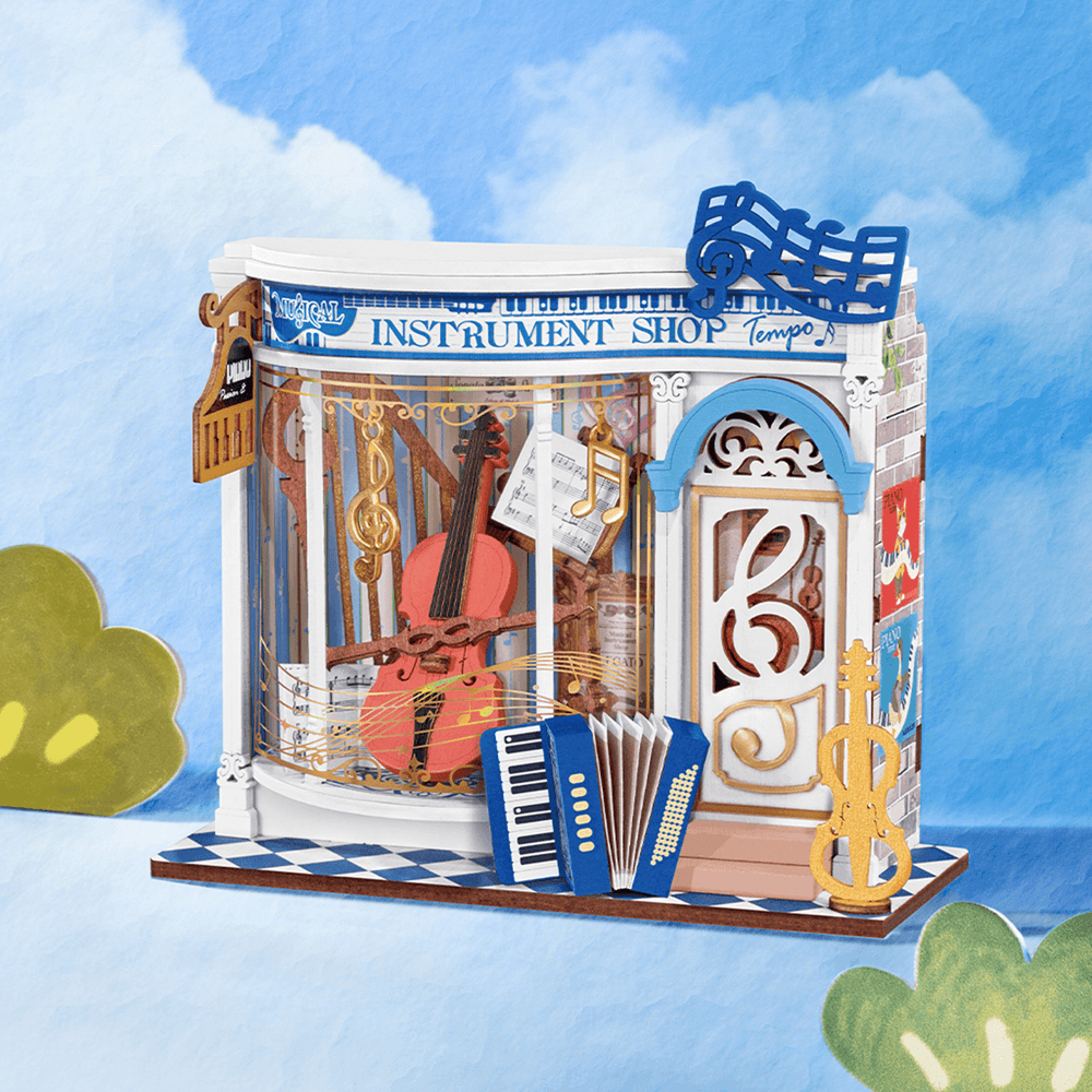 Robotime Melody Instrument Shop DIY Miniature House