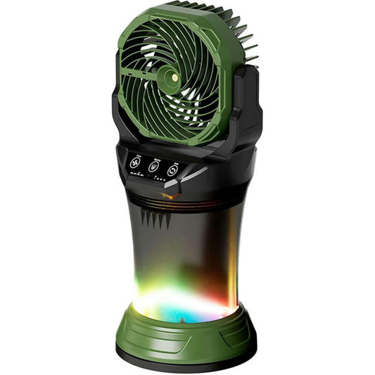 MD-X65 Rechargeable Outdoor Mist Camping Fan with LED Lights & 2L Water Tank