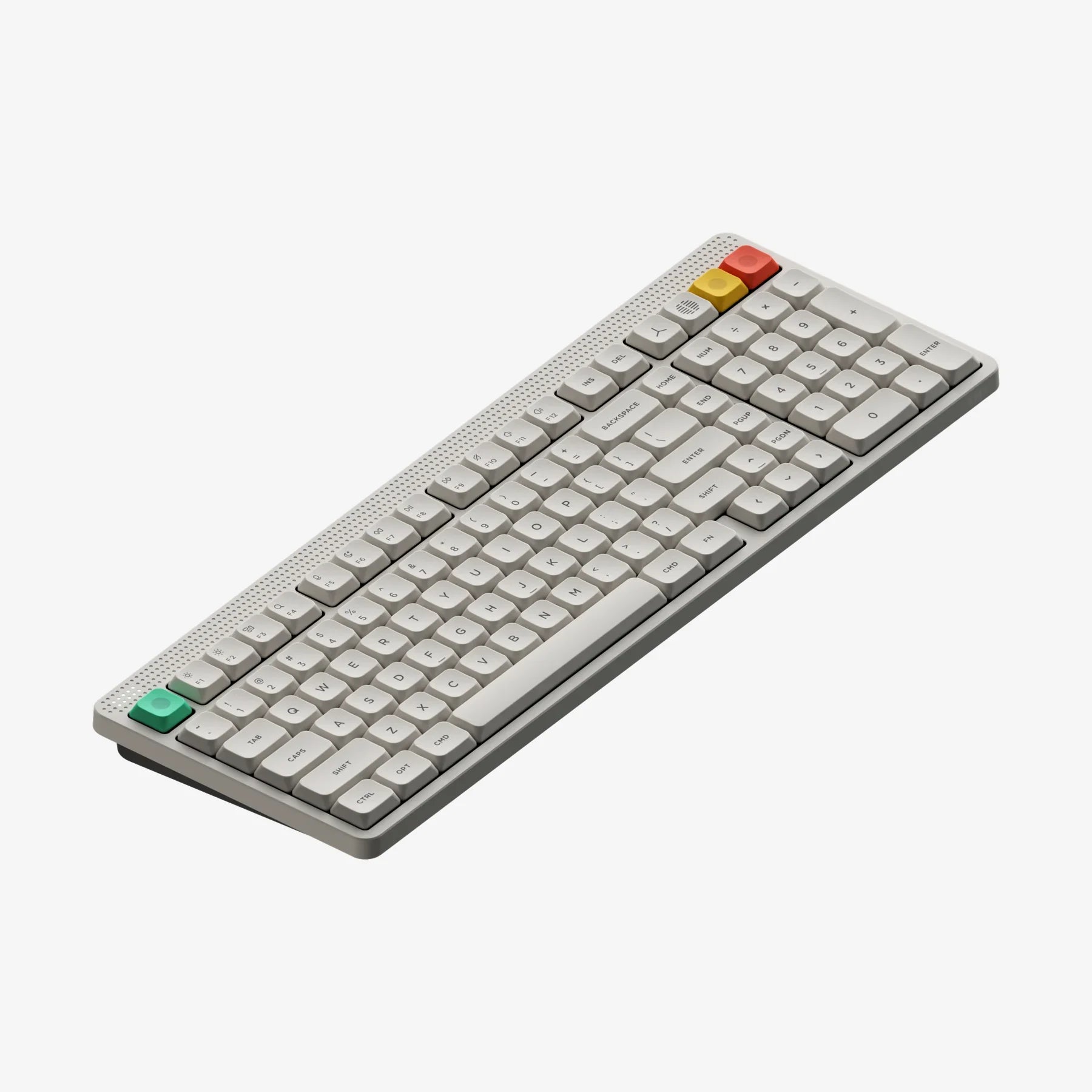 NuPhy Node 100 Low Profile Wireless Mechanical Keyboard Lunar White
