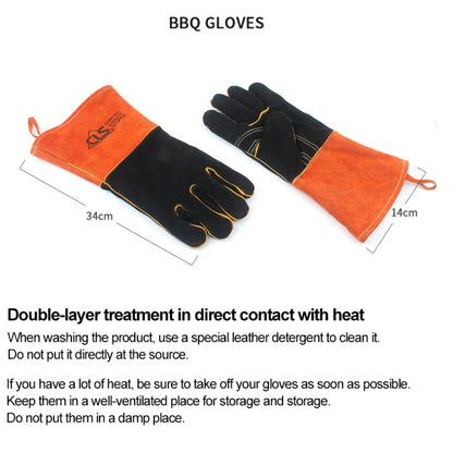 Unisex Heat Resistant Leather Braai Gloves Set