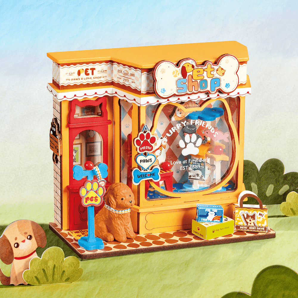Robotime Pawfect Pet Shop DIY 3D Miniature House