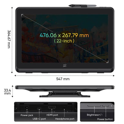 XPPen Artist 22 Plus Graphics Drawing Tablet With Stylus