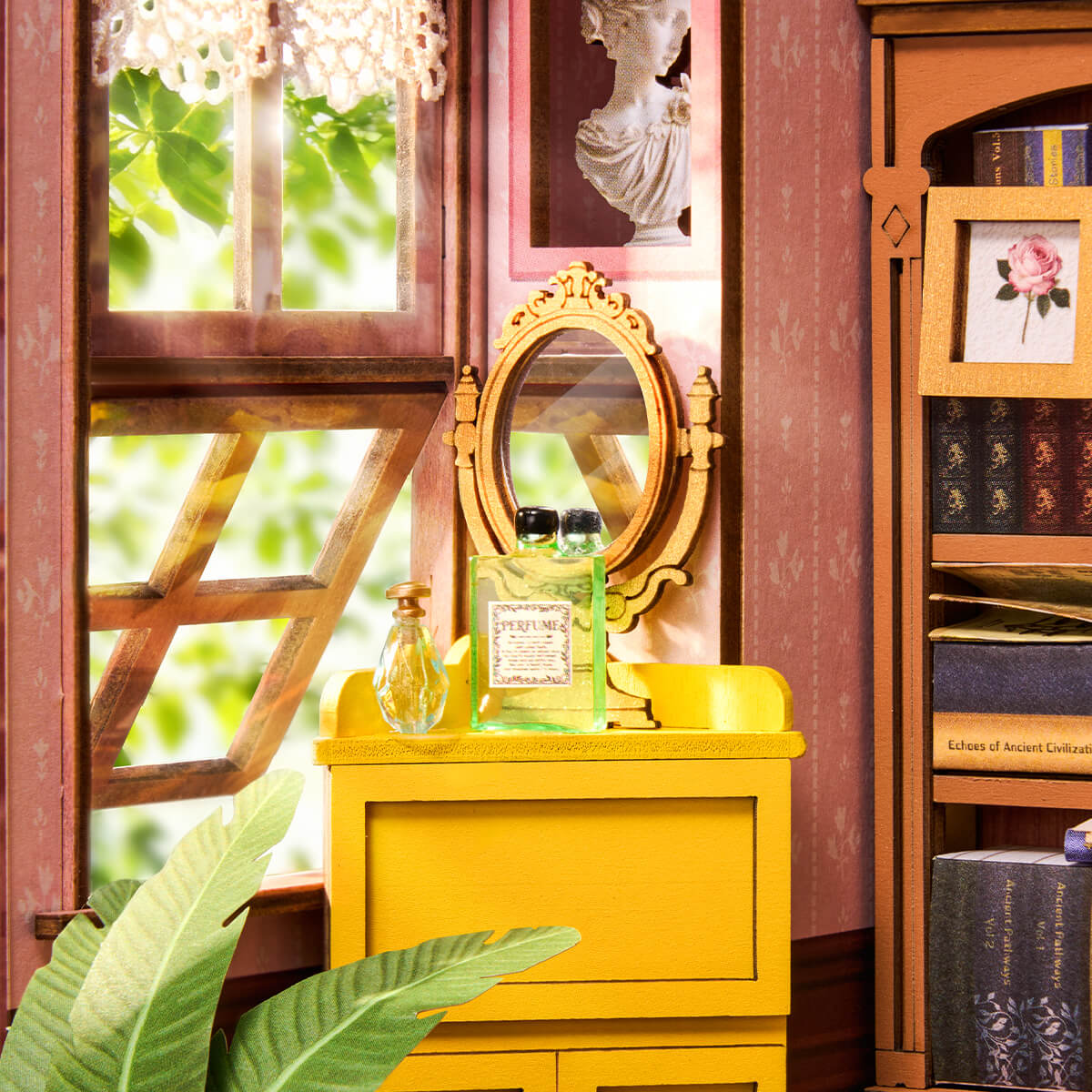 Robotime Quiet Corner Study DIY Book Nook Shelf Insert 3D House