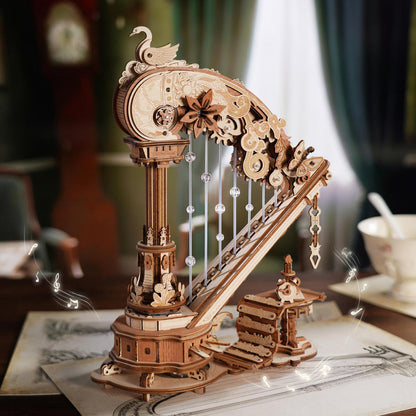 Robotime Magic Harp Music Box Wooden DIY 3D Puzzle