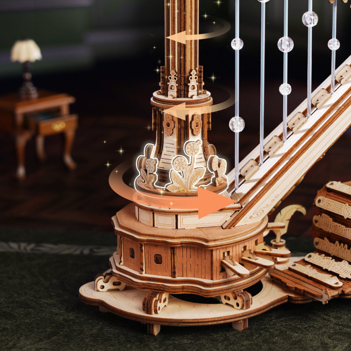 Robotime Magic Harp Music Box Wooden DIY 3D Puzzle