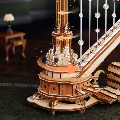 Robotime Magic Harp Music Box Wooden DIY 3D Puzzle