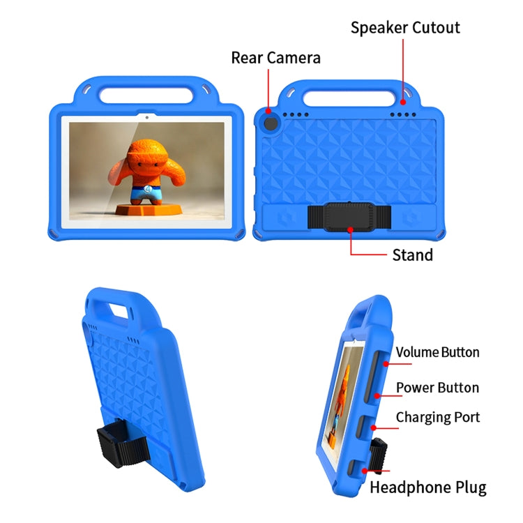 Shockproof Cover With Stand & Shoulder Strap Amazon Kindle Fire HD8 2020 Blue