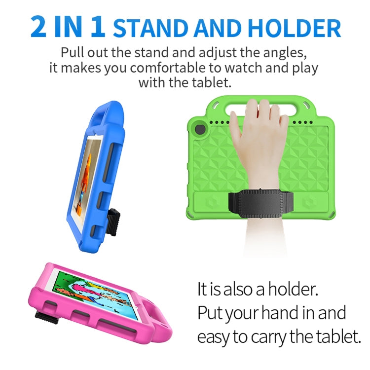 Shockproof Cover With Stand & Shoulder Strap Amazon Kindle Fire HD8 2020 Blue