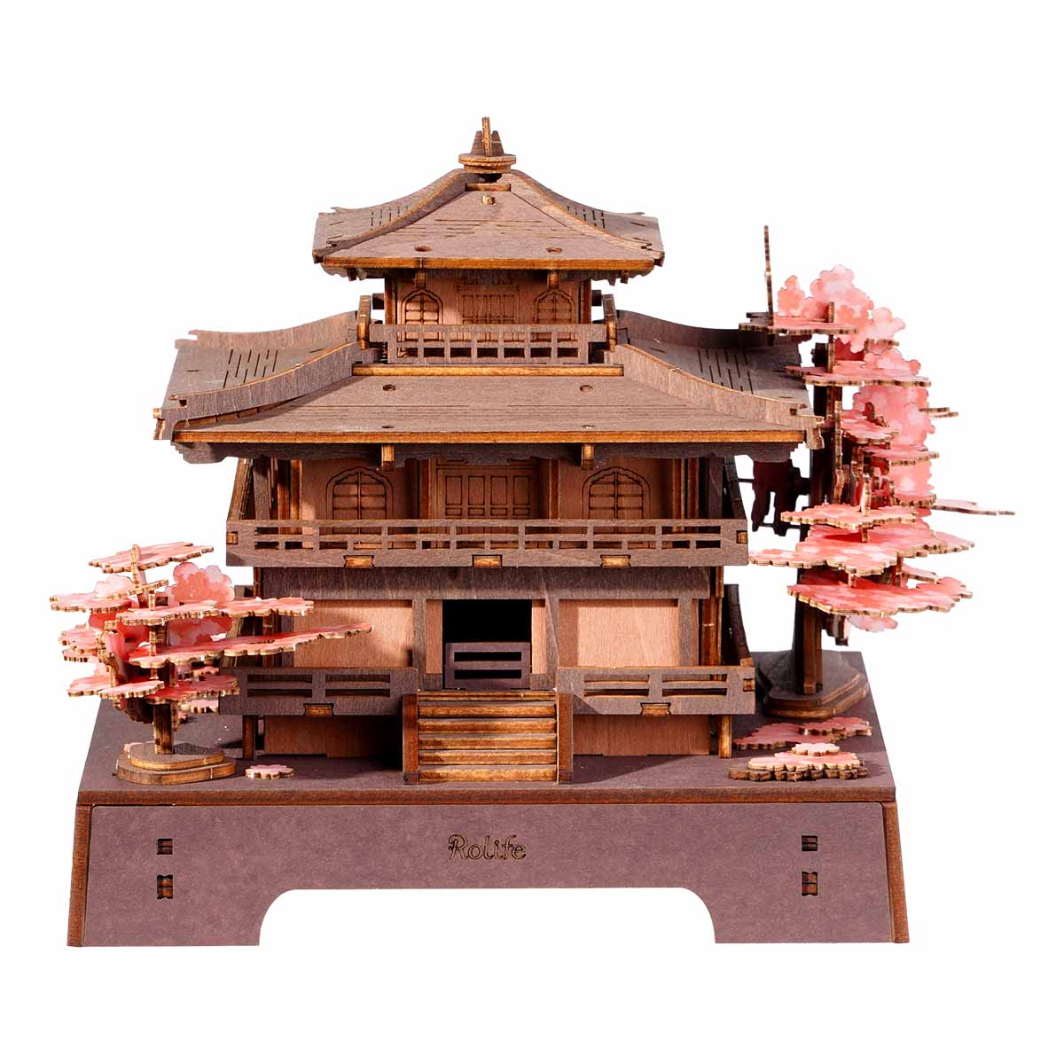 Robotime Sakura Pavilion 3D DIY Wooden Puzzle