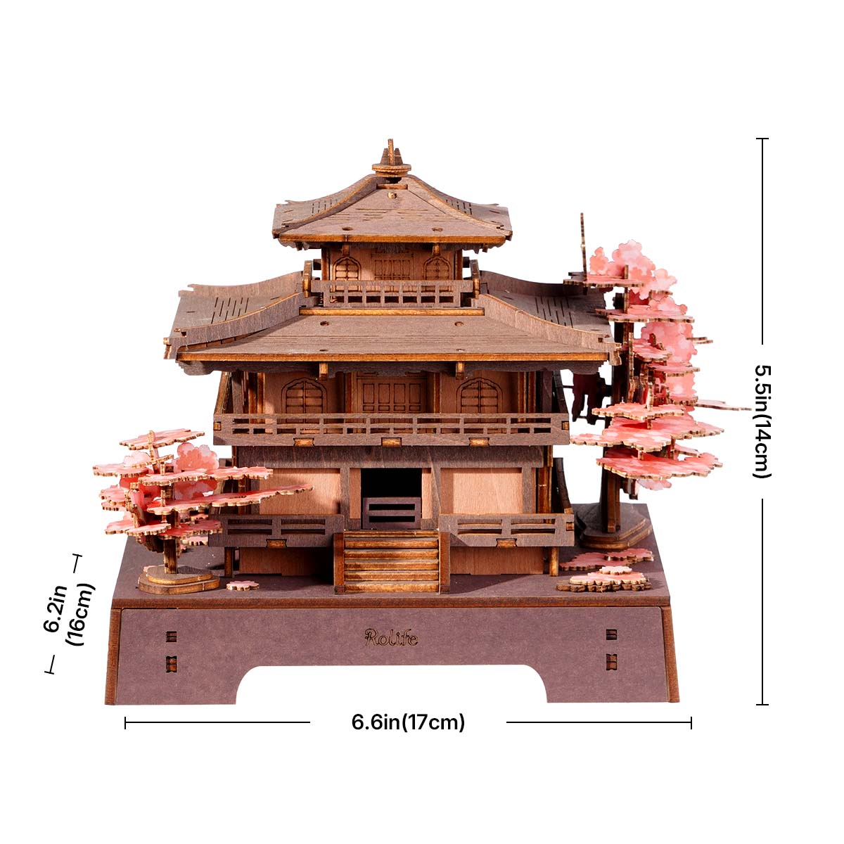 Robotime Sakura Pavilion 3D DIY Wooden Puzzle