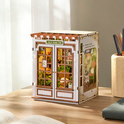 Robotime Secret Bloomy Nook DIY Book Nook Shelf Insert 3D House