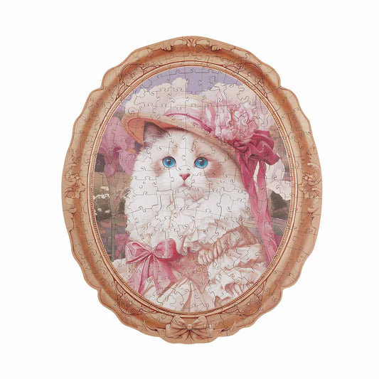 Robotime Springtime Kitty Portrait Wooden Jigsaw Puzzle