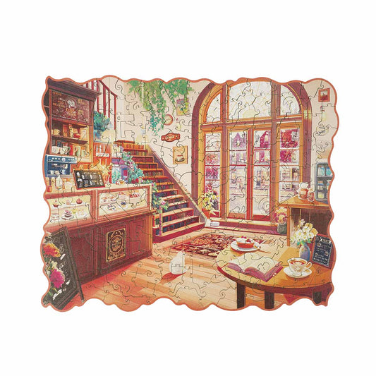 Robotime Cozy Winter Café Wooden Jigsaw Puzzle