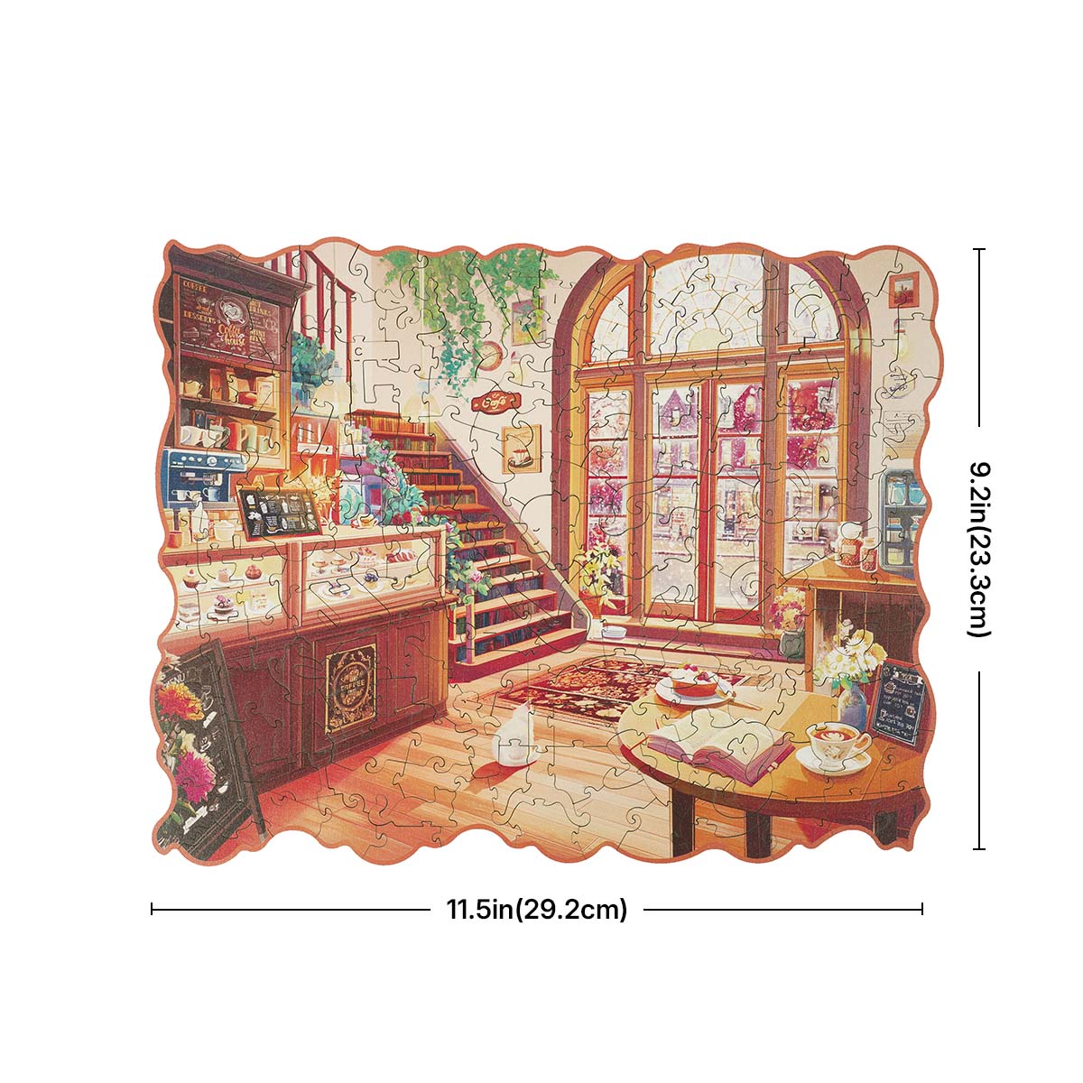 Robotime Cozy Winter Café Wooden Jigsaw Puzzle