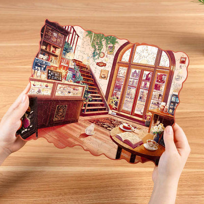 Robotime Cozy Winter Café Wooden Jigsaw Puzzle