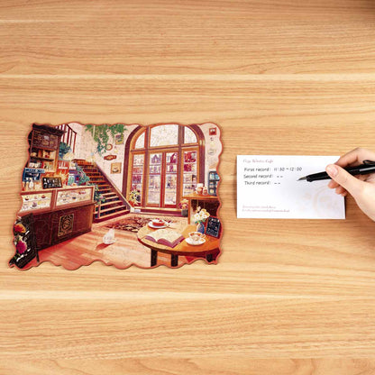 Robotime Cozy Winter Café Wooden Jigsaw Puzzle