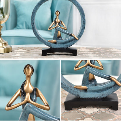 Home Decor Yoga Pose Resin Statue 24cm