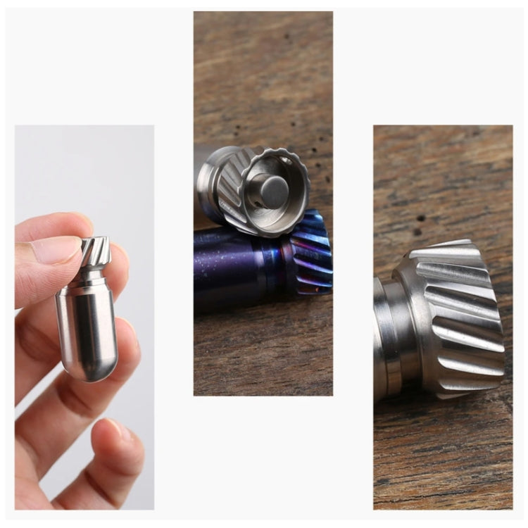 Titanium Waterproof Keychain Medicine Pill Holder Container