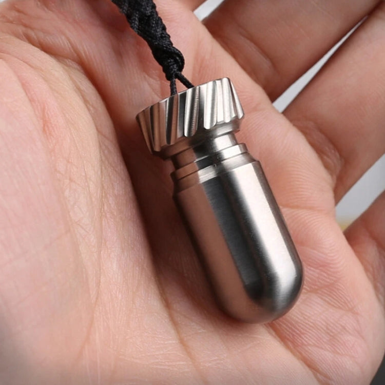 Titanium Waterproof Keychain Medicine Pill Holder Container