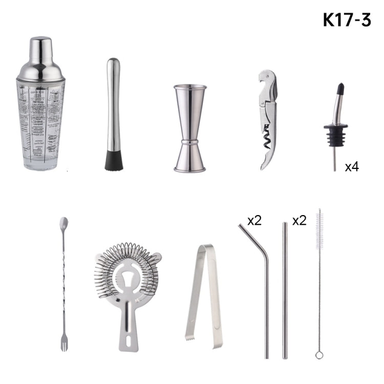 17-in-1 Glass Cocktail Set