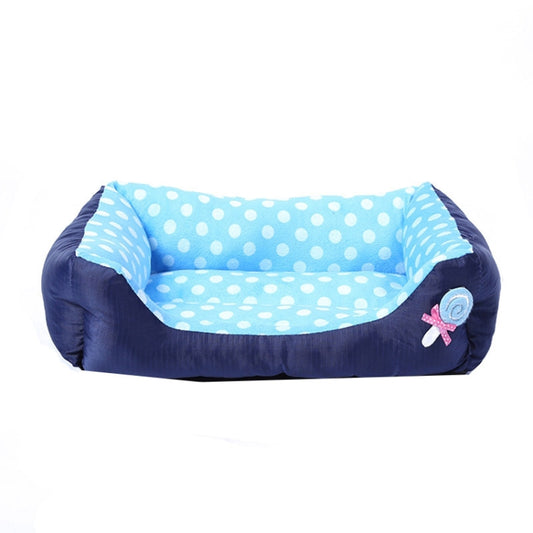 Luxury Cat Bed With Removable Cushion Blue