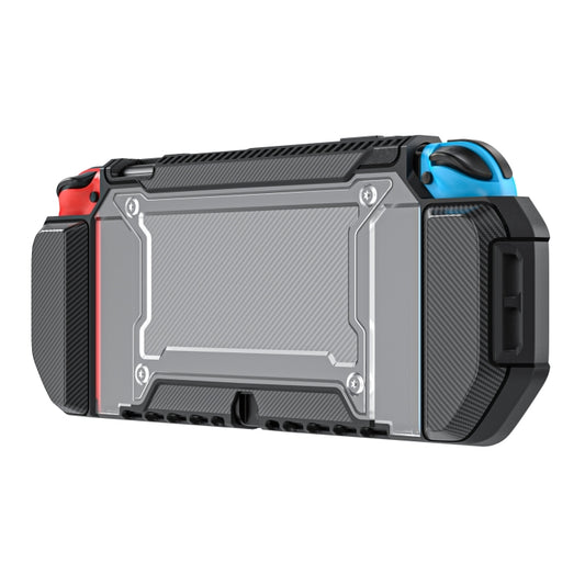 Hybrid Armor Case Cover For Nintendo Switch OLED With Two Game Card Slots Black