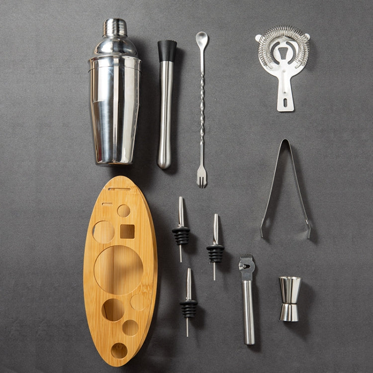 Stainless Steel Cocktail Shaker Bartender Tool 11 Piece Set