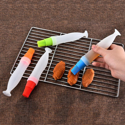 4 Silicone Basting Brushes With Refillable Bottles